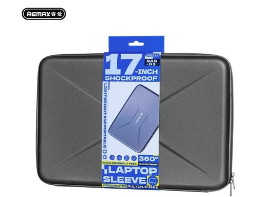REMAX BAG-03 17-inch shockproof computer storage bag For Apple MacBook pro 16 and Laptops - Black